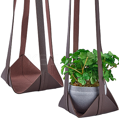 2Pcs PU Leather Plant Hangers AJEW-CN0002-67A-1