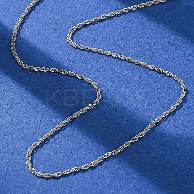 1.5MM 304 Stainless Steel Rope Chain Necklaces NJEW-T016-23P-1