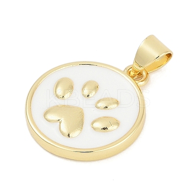 Brass Enamel Pendants KK-G522-45G-03-1