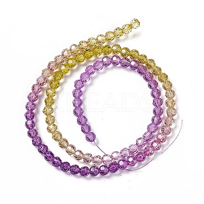 Transparent Glass Beads Strands GLAA-E036-07E-1