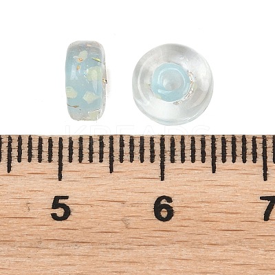 Luminous Handmade Foil Glass Beads LAMP-P020-01A-07-1