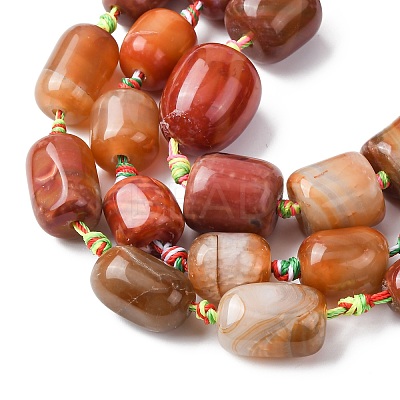 Natural Red Agate Beads Strands G-P605-H01-01-1