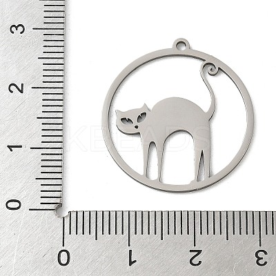 201 Stainless Steel Pendants STAS-G366-02P-08-1