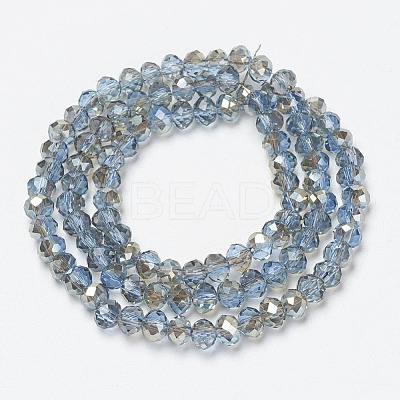 Electroplate Glass Beads Strands EGLA-A034-T2mm-K02-1