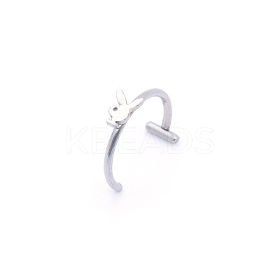 Anti-Tarnish 304 Stainless Steel 20 Gauge Fake Lip Rings Piercing Jewelry WGC994D-11-1