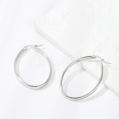 Non-Tarnish 304 Stainless Steel Hoop Earrings EJEW-L232-003A-P-1