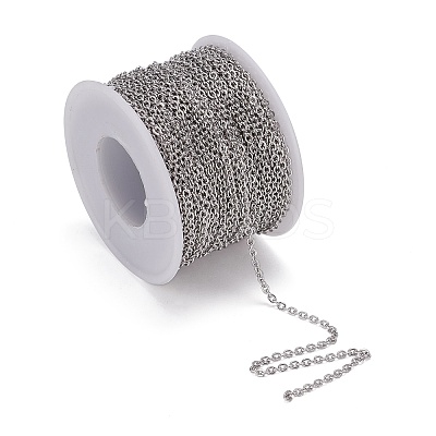 Tarnish Resistant 304 Stainless Steel Cable Chains STAS-O076-09-1