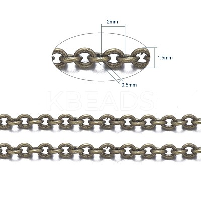 Brass Cable Chains CHC-034Y-AB-NF-1