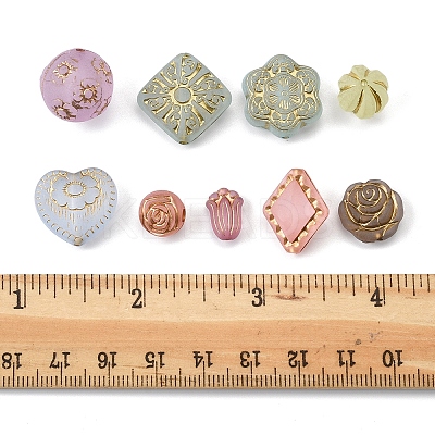 100G Plating Acrylic Beads OACR-FS0002-02-1