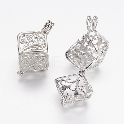 Brass Locket Pendants KK-P115-06P-1
