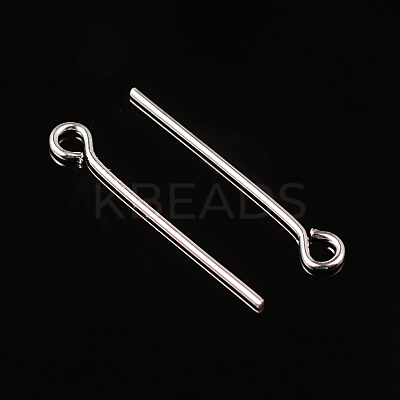 Silver Color Plated Brass Eye Pin Jewery Making Findings X-EPC2.0cm-S-1
