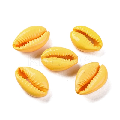 Baking Paint Cowrie Shell Beads SSHEL-M023-01K-1