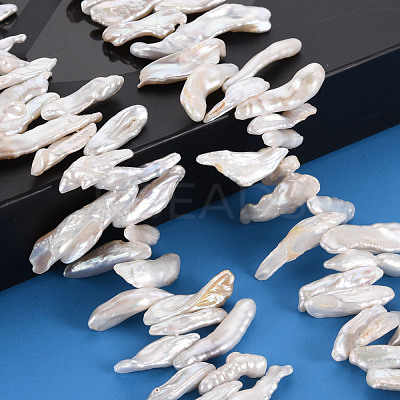 Natural Keshi Pearl Beads Strands PEAR-S020-J01-1