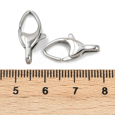 304 Stainless Steel Lobster Claw Clasps STAS-B089-01E-P-1