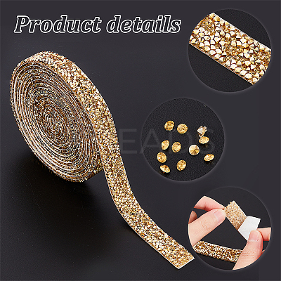 Self Adhesive Rhinestone Tape DIY-WH0386-33-1