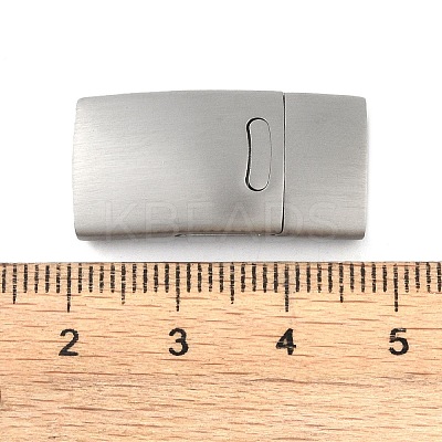 Tarnish Resistant 316 Stainless Steel Magnetic Clasps with Glue-in Ends STAS-Q211-45-01-1