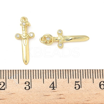 Brass Micro Pave Cubic Zirconia Pendants KK-Z120-54G-01-1