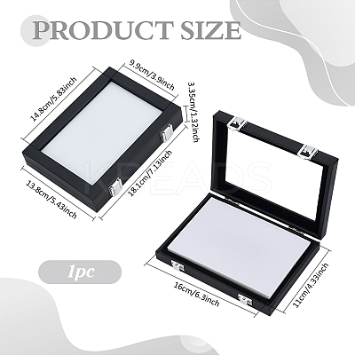 Black PU Leather Jewelry Display Cases CON-WH0085-134A-1