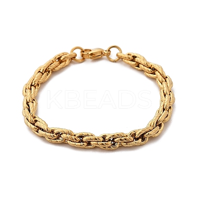 667 Stainless Steel(Grade 201 Equivalent) Chain Bracelets BJEW-P351-01B-G-1