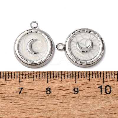 304 Stainless Steel Enamel Pendants X-STAS-P406-20P-1
