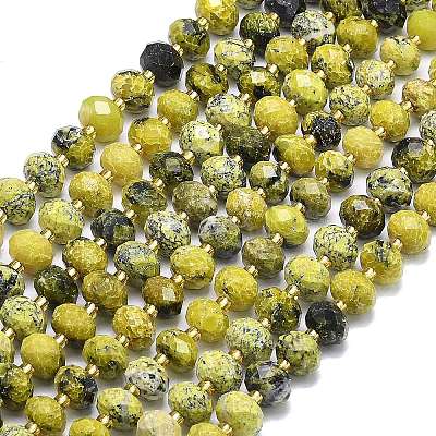 Natural Yellow Turquoise(Jasper) Beads Strands G-P573-A56-01-1
