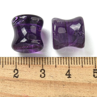 Natural Amethyst Ear Gauges Flesh Tunnels Plugs EJEW-P293-02A-1
