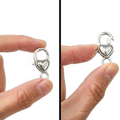 18Pcs 6 Styles Tibetan Style Zinc Alloy Lobster Claw Clasps FIND-YW0004-52-1