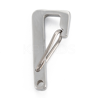 Non-Tarnish 304 Stainless Steel Keychain Clasp Findings STAS-C024-23P-1