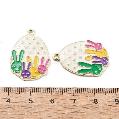 Easter Alloy Enamel Pendants ENAM-E360-01G-01-1