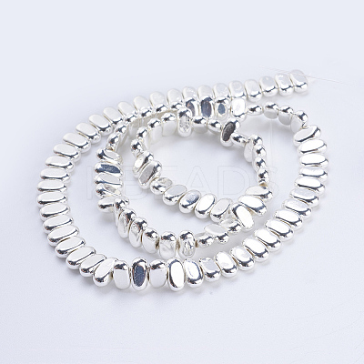 Electroplate Non-magnetic Synthetic Hematite Beads Strands G-J382-4x8x2mm-B04-1
