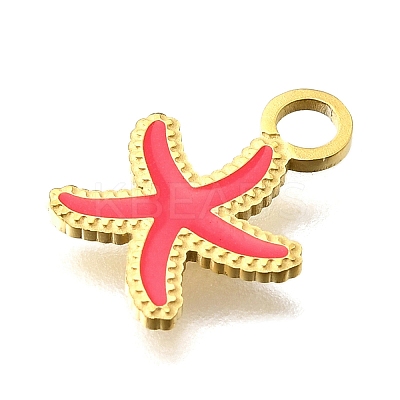 304 Stainless Steel Enamel Charms STAS-K263-86A-G-1