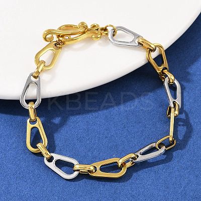 304 Stainless Steel Link Chain Bracelets for Women BJEW-C113-02GP-1