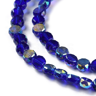 Transparent Electroplate Glass Beads Strands GLAA-Q099-I01-05-1