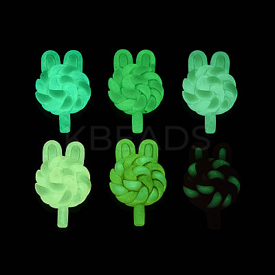 Luminous & Frosted Transparent Resin Cabochons RESI-T026-08M-1