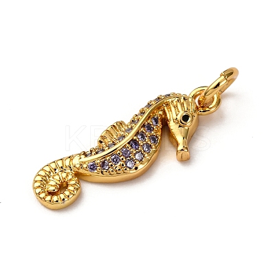 Brass Micro Pave Cubic Zirconia Pendants KK-A265-10A-02G-1