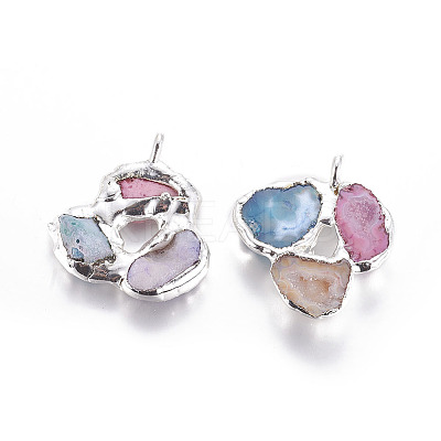 Natural Agate Pendants G-L509-70S-1
