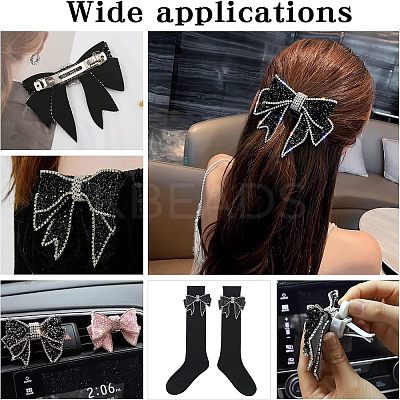 2Pcs Resin Rhinestone Bowknot Shoes Charms FIND-CA0004-74-1
