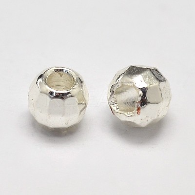 PVD Vacuum Plating Brass Round Faceted Spacer Beads LS-KK-I598-26S-RS-1