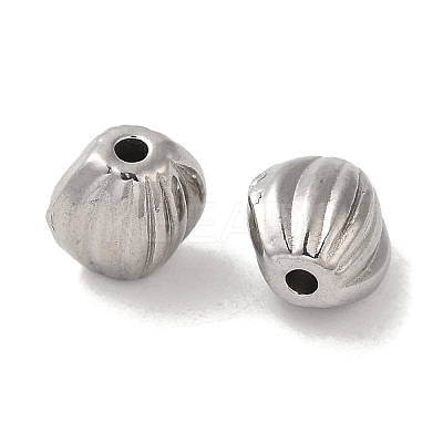 Non-Tarnish 304 Stainless Steel Corrugated Beads LS-STAS-I203-30P-1