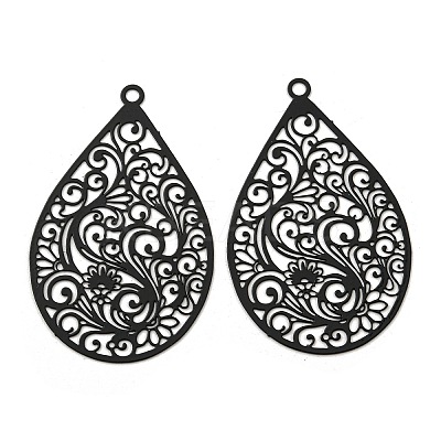 Spray Printed 430 Stainless Steel Pendants STAS-P359-01F-1
