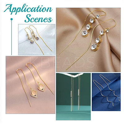 4 Pairs 2 Colors 304 Stainless Steel Earring Findings STAS-LP0001-89-1