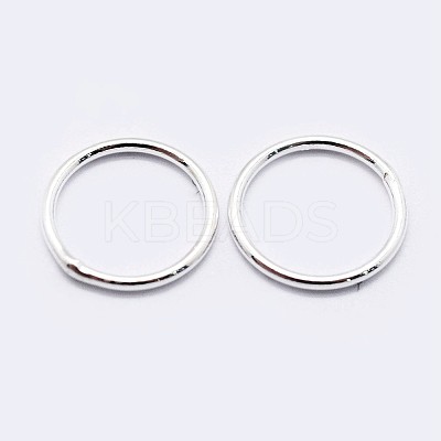 925 Sterling Silver Soldered Closed Jump Rings STER-F036-03S-0.8x4-1