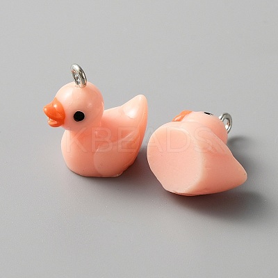 Opaque Resin Pendants LS-RESI-WH0029-12P-05-1