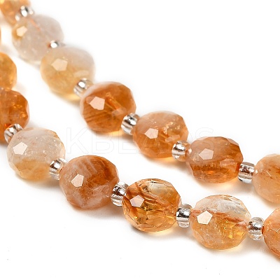 Heated Natural Citrine Beads Strands G-B153-B09-1