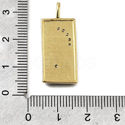 Brass Micro Pave Cubic Zirconia Pendants X-KK-S523-09G-1
