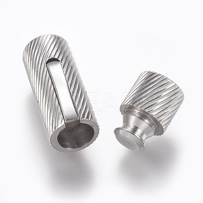 Tarnish Resistant 304 Stainless Steel Bayonet Clasps STAS-O114-042A-P-1