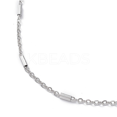 Non-Tarnish 304 Stainless Steel Satellite Chain Necklace for Men Women STAS-B039-13P-1