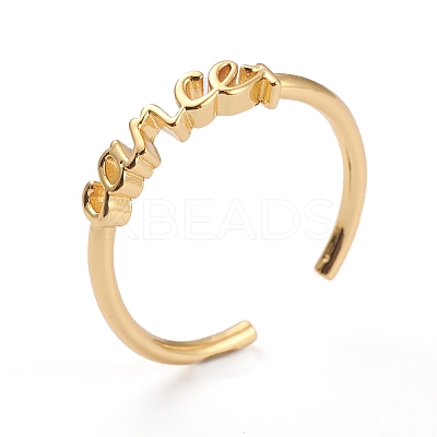 Constellation/Zodiac Sign Brass Cuff Rings RJEW-J074-05G-D-1