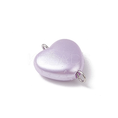 Opaque Acrylic Heart Links Connector Charms PALLOY-JF04282-02-1
