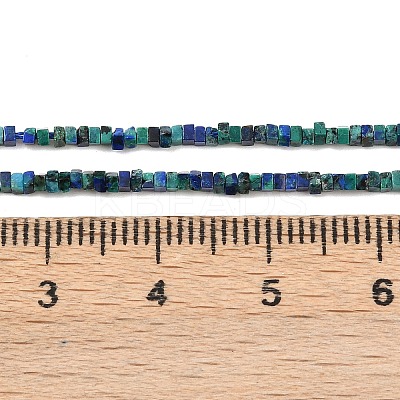Natural Chrysocolla and Lapis Lazuli Beads Strands G-K399-B08-01-1